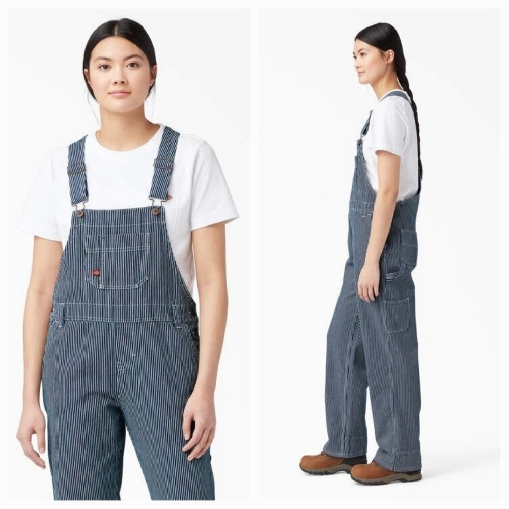 Dickies Blue Striped Jumpsuit